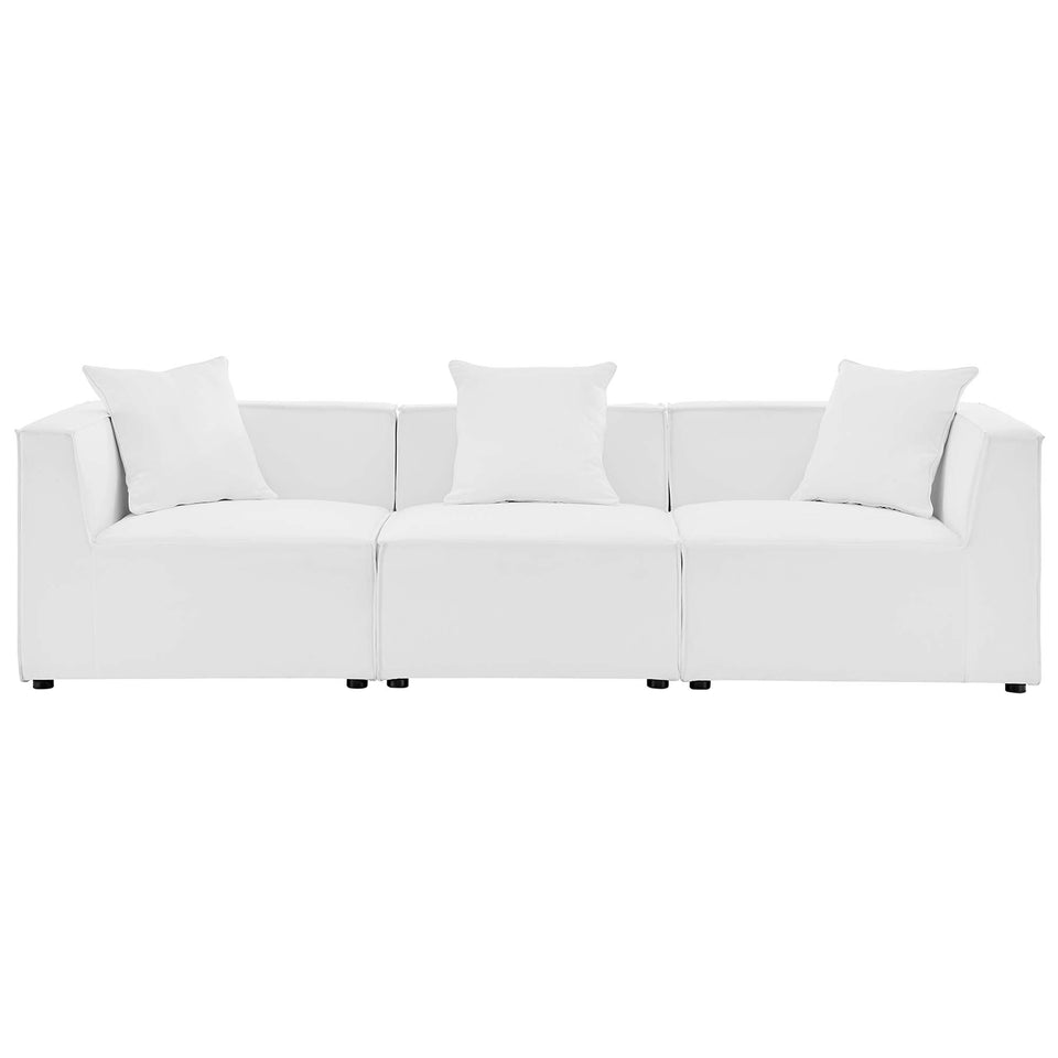 Saybrook 3-Piece Outdoor Patio Upholstered Sectional Sofa by Modway