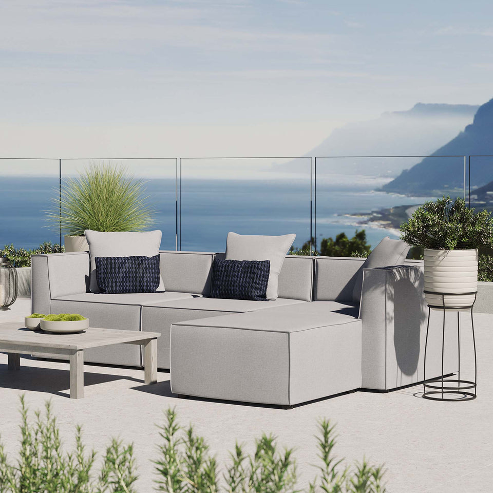 Saybrook 4-Piece Outdoor Patio Upholstered Sectional Sofa by Modway