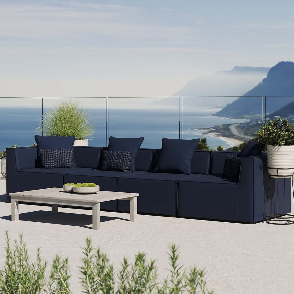 Saybrook 4-Piece Outdoor Patio Upholstered Sectional Sofa by Modway