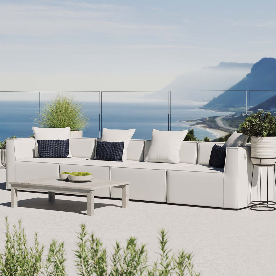 Saybrook 4-Piece Outdoor Patio Upholstered Sectional Sofa by Modway