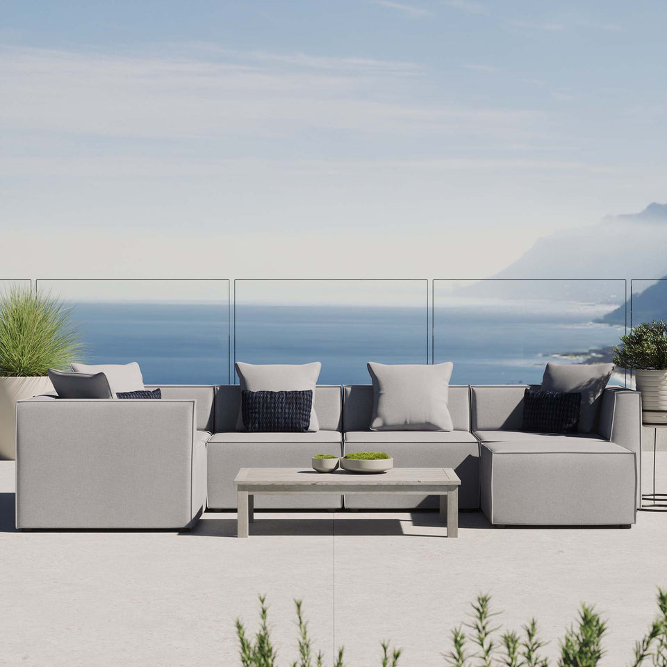 Saybrook 6-Piece Outdoor Patio Upholstered Sectional Sofa by Modway