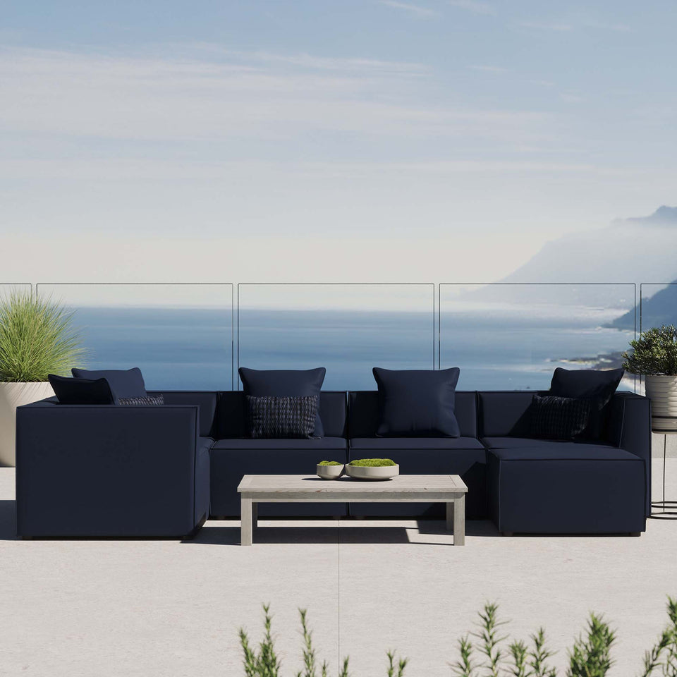 Saybrook 6-Piece Outdoor Patio Upholstered Sectional Sofa by Modway