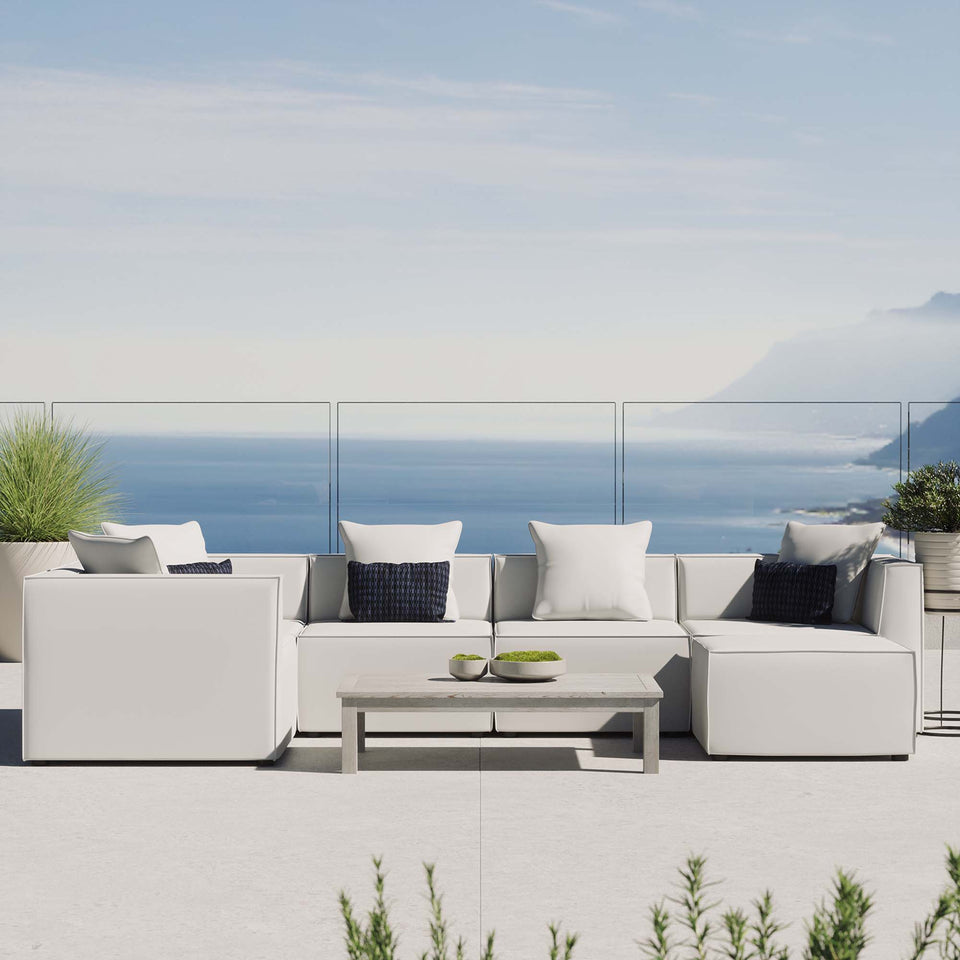 Saybrook 6-Piece Outdoor Patio Upholstered Sectional Sofa by Modway