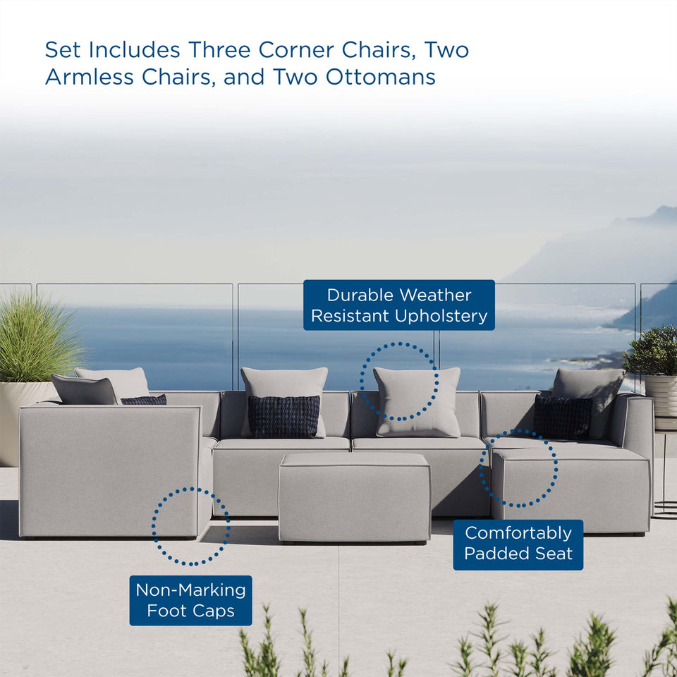 Saybrook 7-Piece Outdoor Patio Upholstered Sectional Sofa by Modway