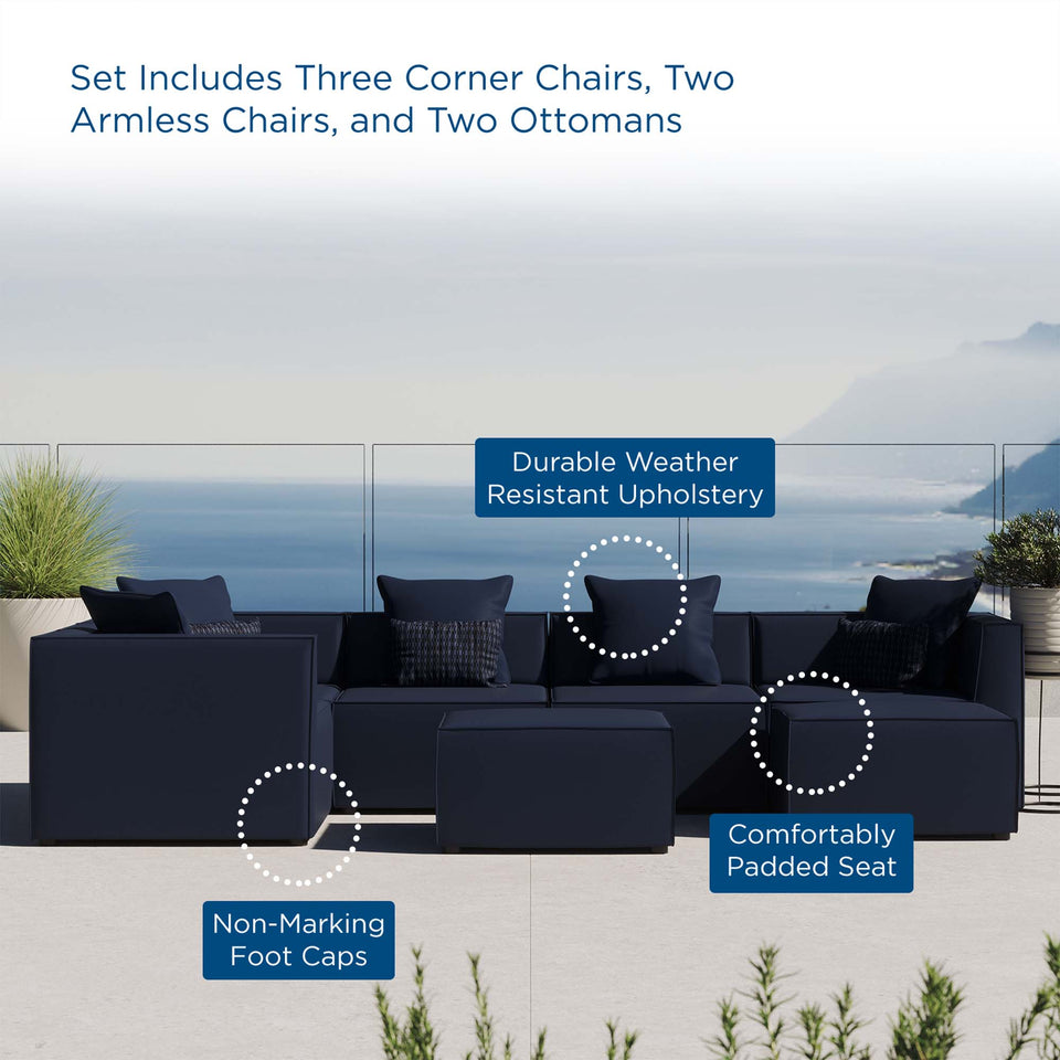 Saybrook 7-Piece Outdoor Patio Upholstered Sectional Sofa by Modway