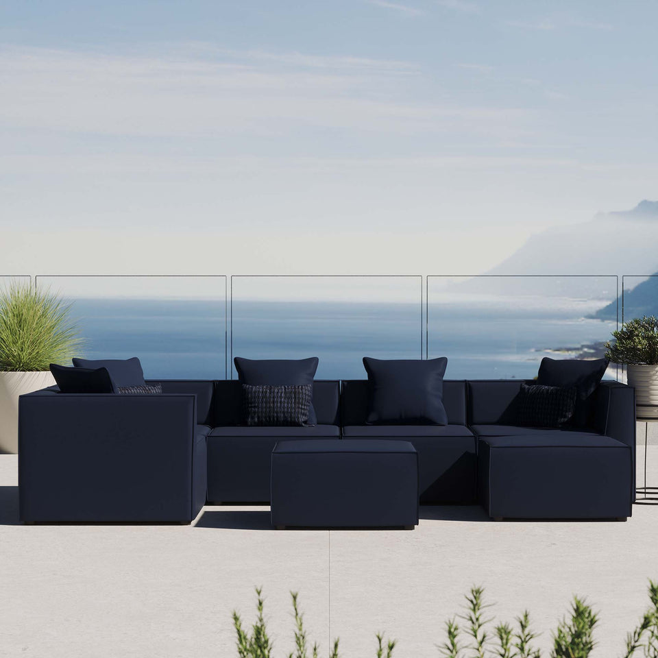 Saybrook 7-Piece Outdoor Patio Upholstered Sectional Sofa by Modway