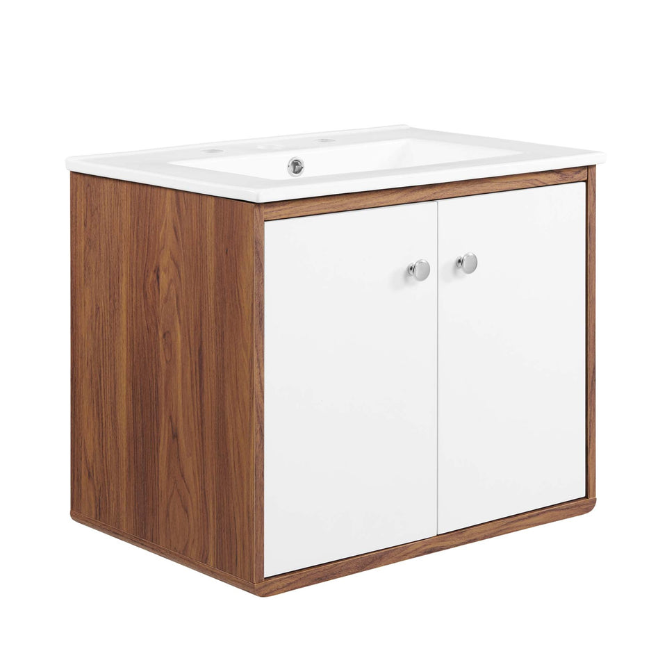 Transmit Wall-Mount Bathroom Vanity Basin Included by Modway