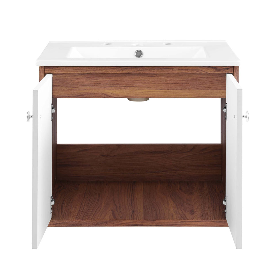 Transmit Wall-Mount Bathroom Vanity Basin Included by Modway