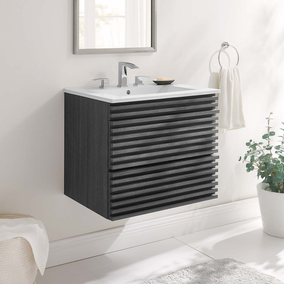 Render 24" Wall-Mount Bathroom Vanity by Modway