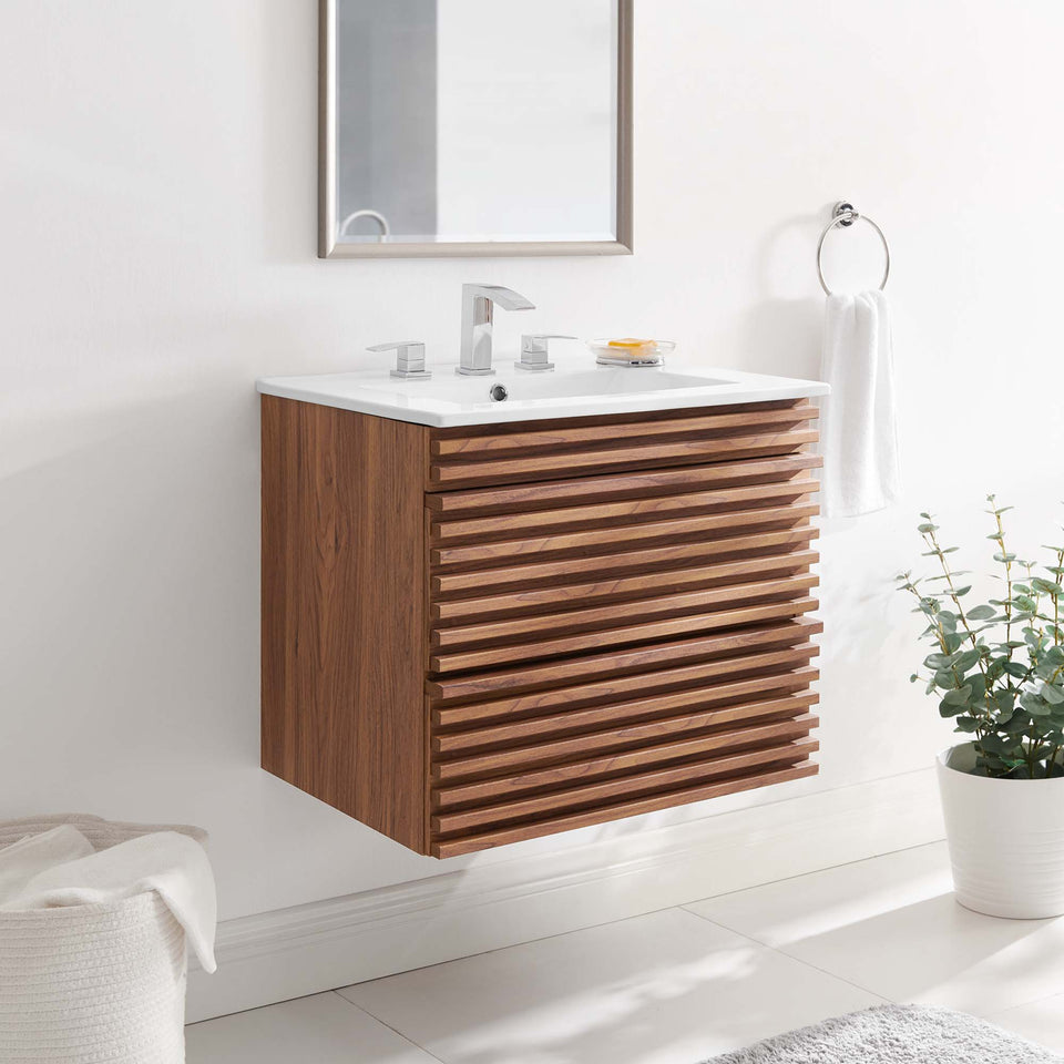 Render 24" Wall-Mount Bathroom Vanity by Modway