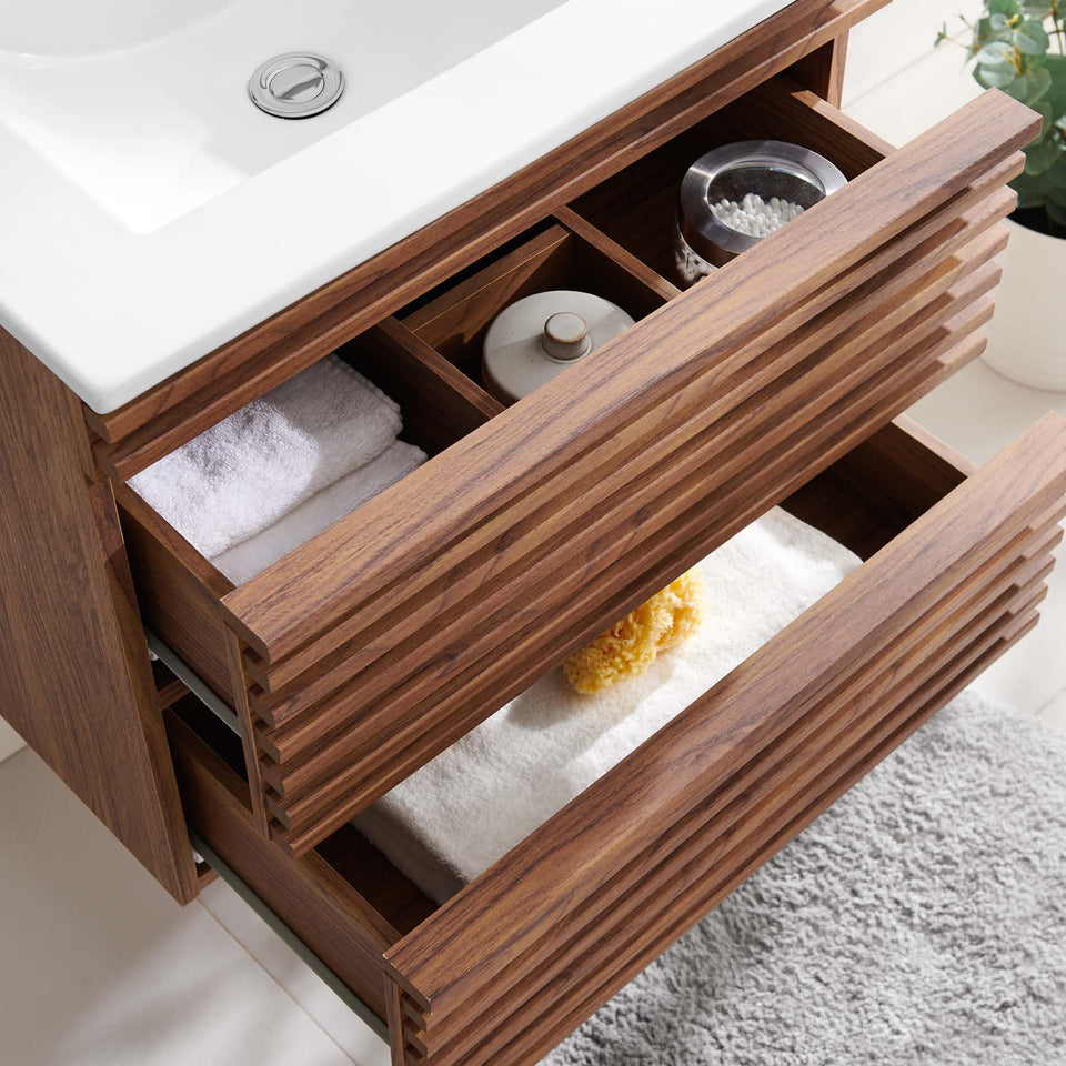 Render 24" Wall-Mount Bathroom Vanity by Modway