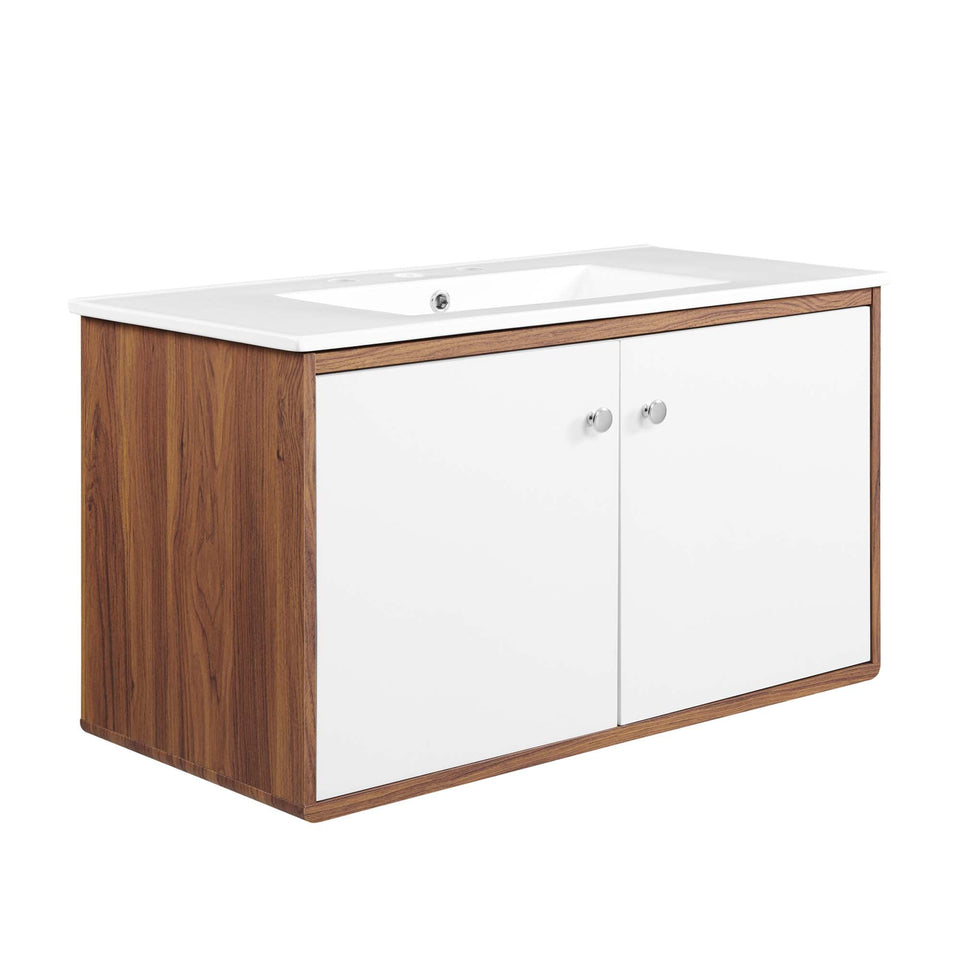 Transmit Wall-Mount Bathroom Vanity Basin Included by Modway