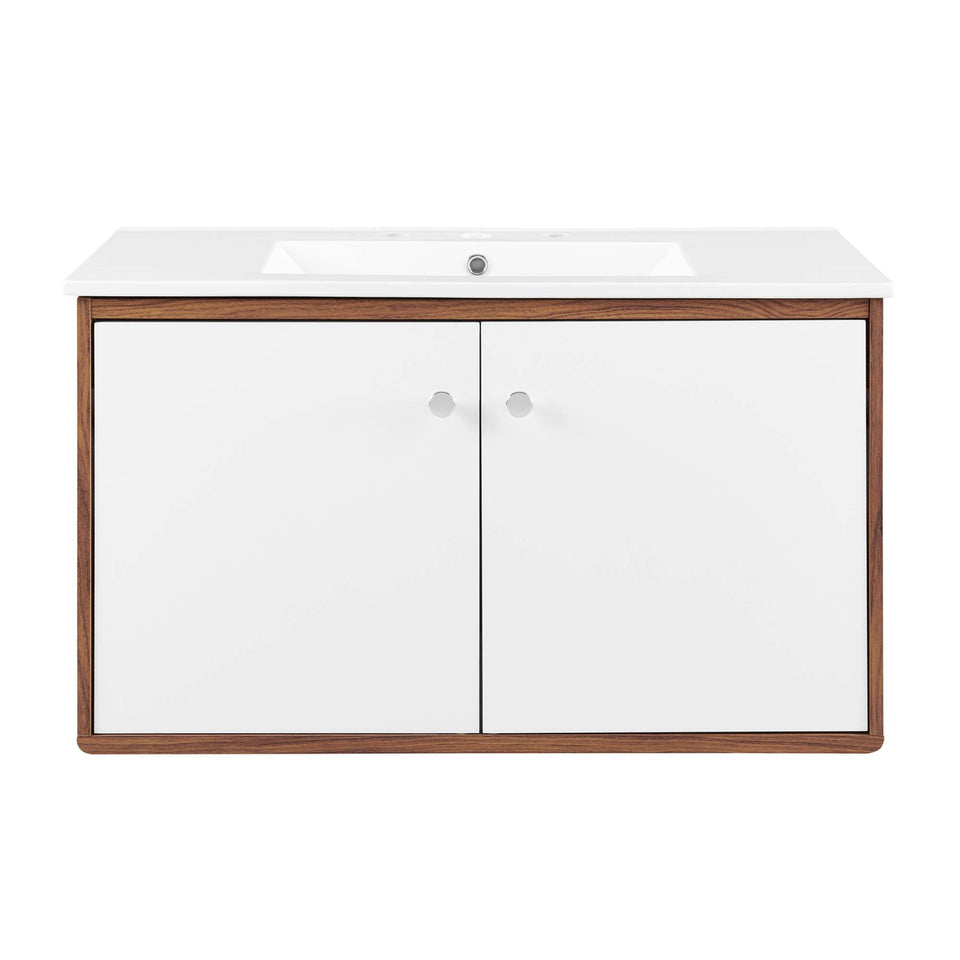 Transmit Wall-Mount Bathroom Vanity Basin Included by Modway