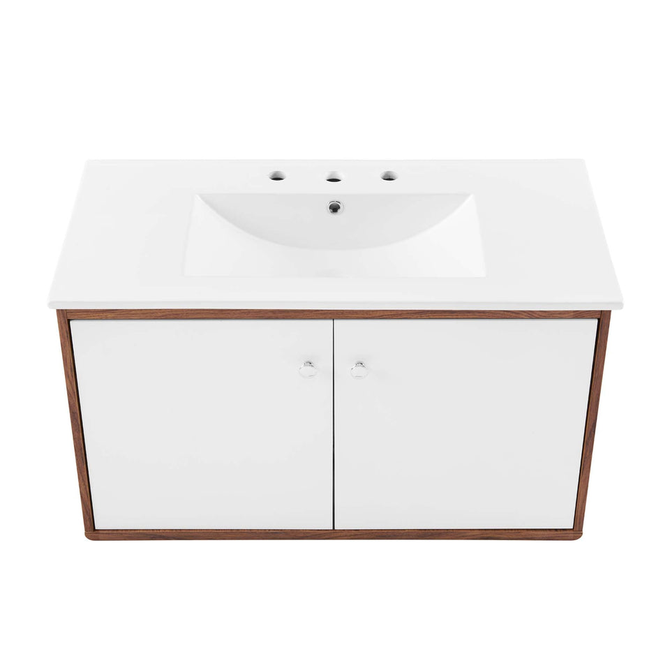 Transmit Wall-Mount Bathroom Vanity Basin Included by Modway