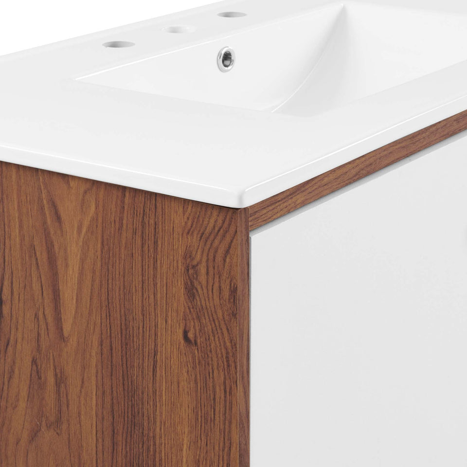 Transmit Wall-Mount Bathroom Vanity Basin Included by Modway