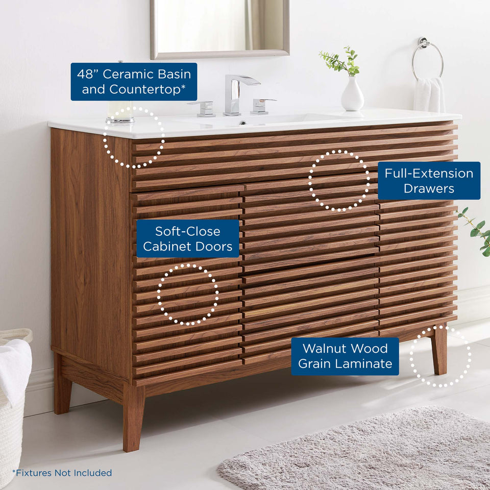 Render 48" Single Sink Bathroom Vanity by Modway