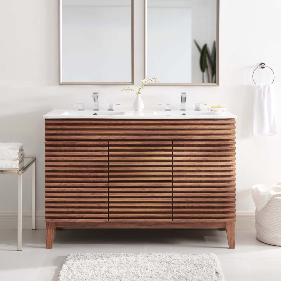 Render 48" Double Sink Bathroom Vanity by Modway