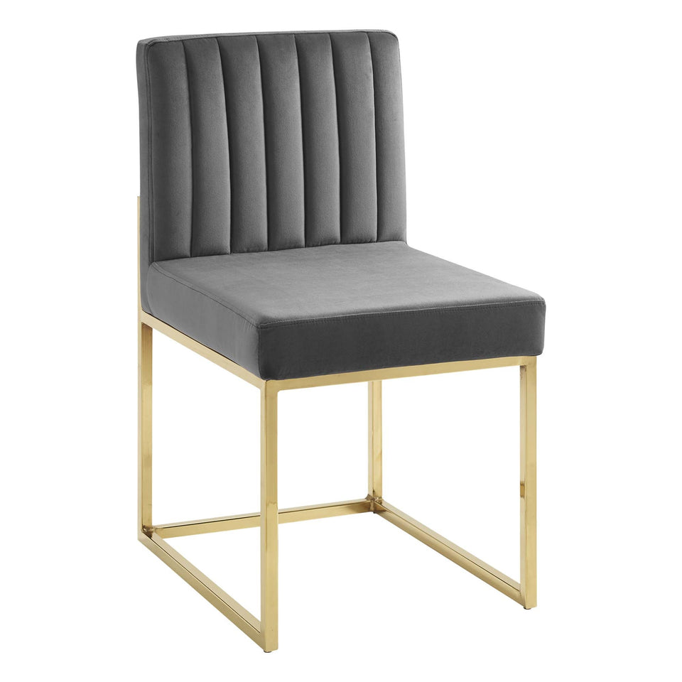 Carriage Performance Velvet Dining Chair Set of 2 by Modway
