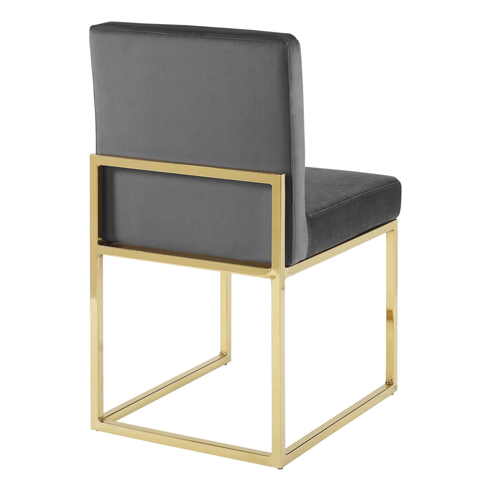 Carriage Performance Velvet Dining Chair Set of 2 by Modway