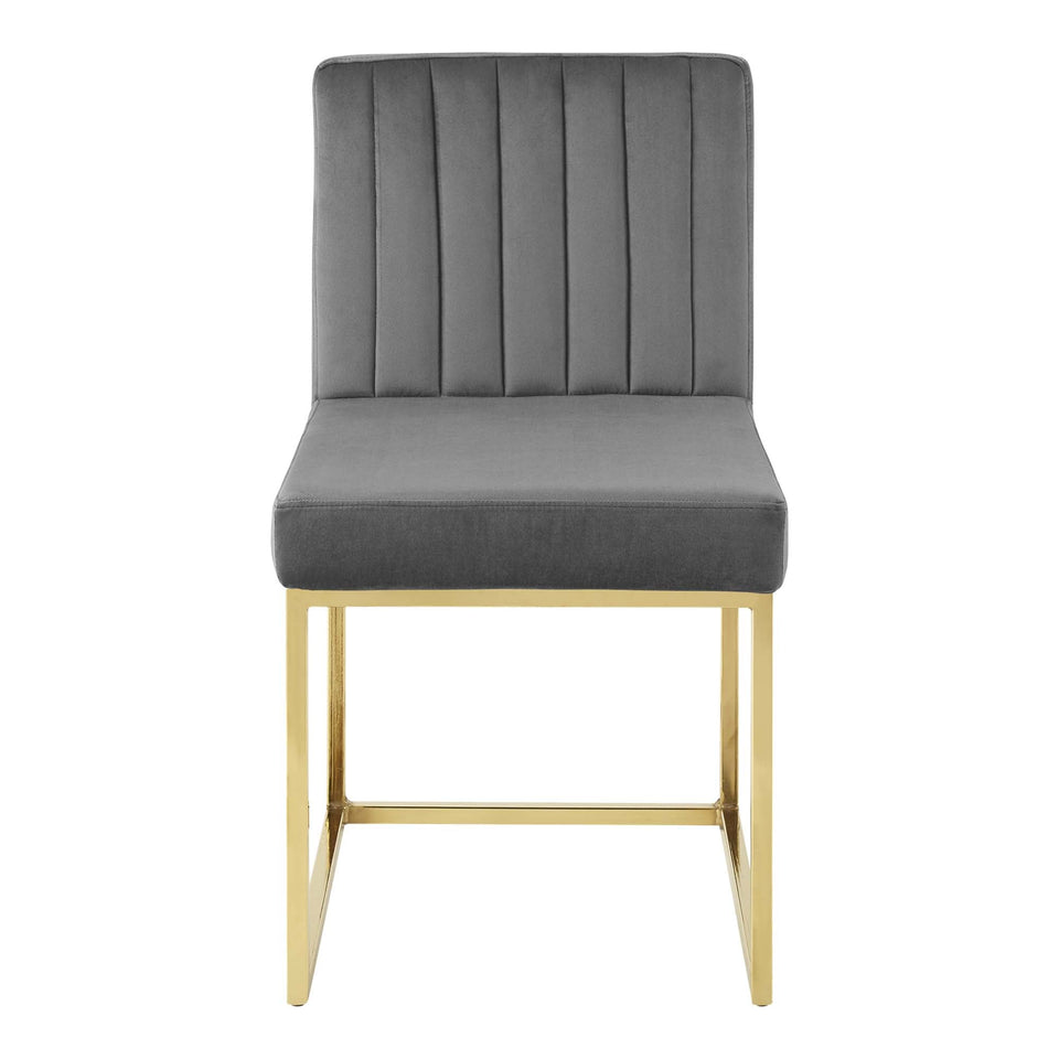 Carriage Performance Velvet Dining Chair Set of 2 by Modway