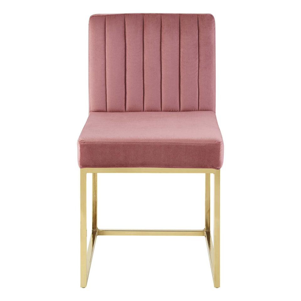 Carriage Performance Velvet Dining Chair Set of 2 by Modway