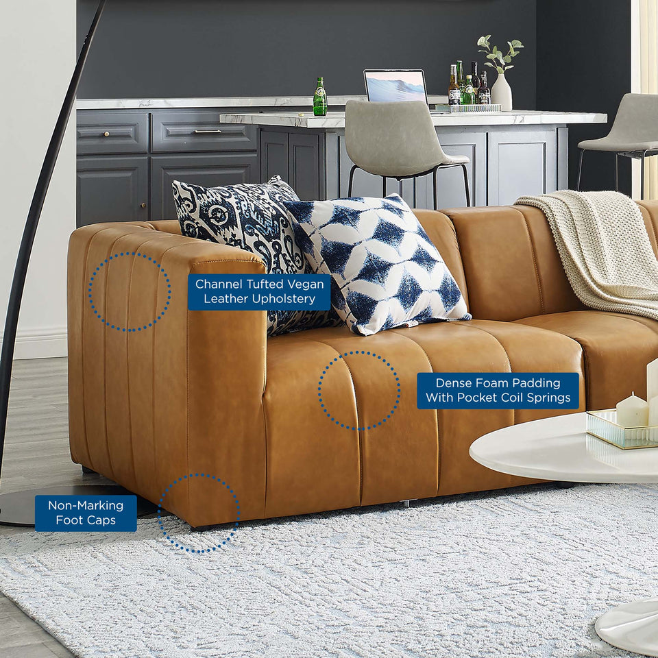 Bartlett 4-Piece Vegan Leather Sectional Sofa by Modway