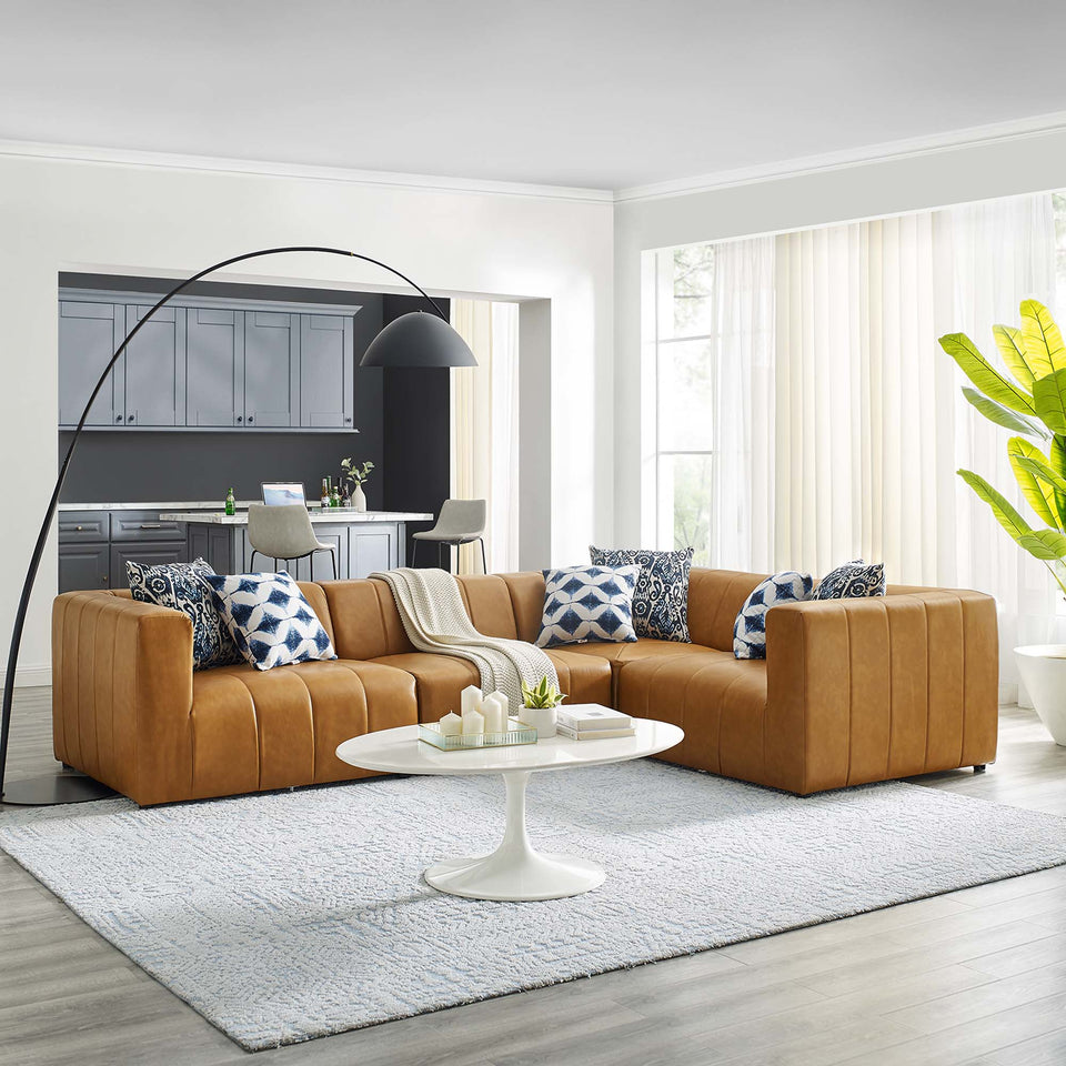 Bartlett 4-Piece Vegan Leather Sectional Sofa by Modway