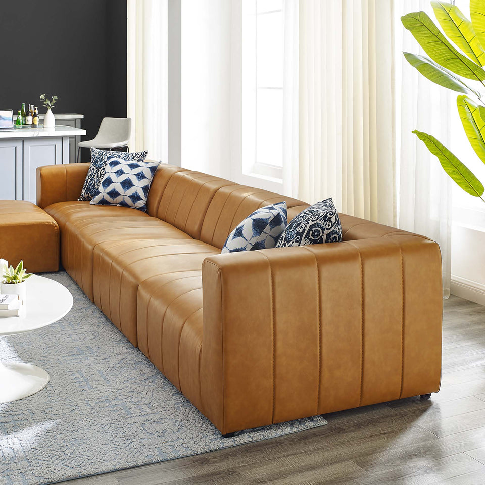 Bartlett 5-Piece Vegan Leather Sectional Sofa by Modway