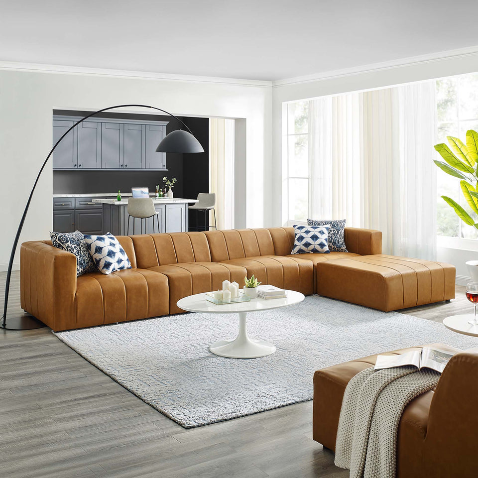 Bartlett 5-Piece Vegan Leather Sectional Sofa by Modway