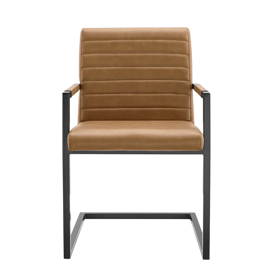 Savoy Vegan Leather Dining Chairs Set of 2 by Modway