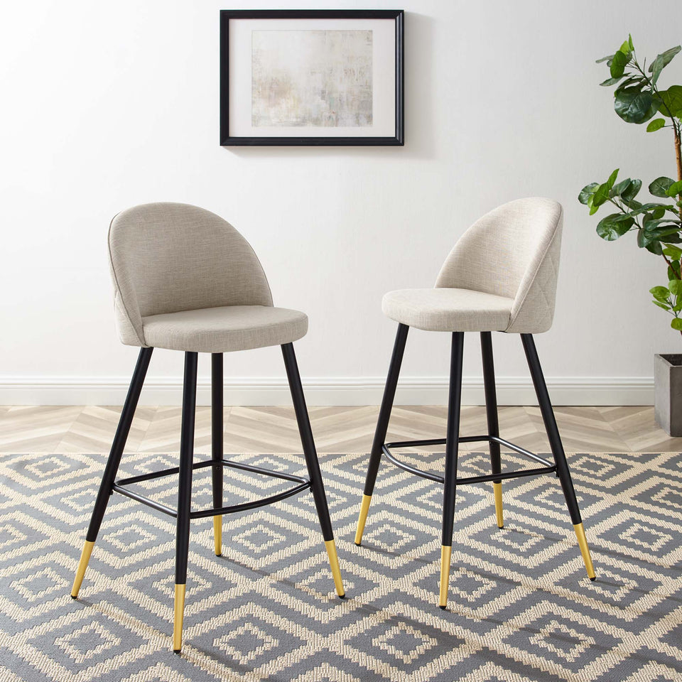 Cordial Fabric Bar Stools Set of 2 by Modway