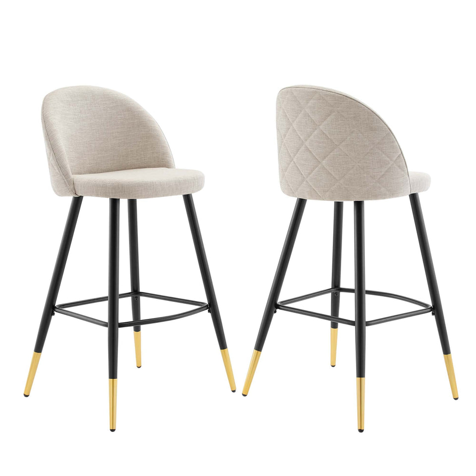 Cordial Fabric Bar Stools Set of 2 by Modway