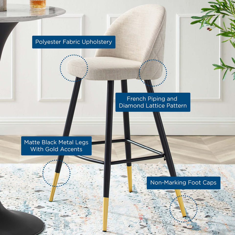 Cordial Fabric Bar Stools Set of 2 by Modway