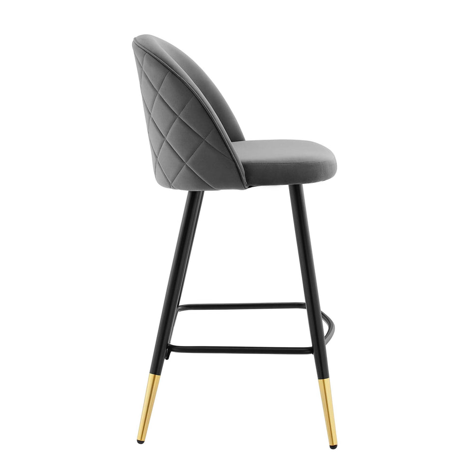 Cordial Performance Velvet Counter Stools Set of 2 by Modway