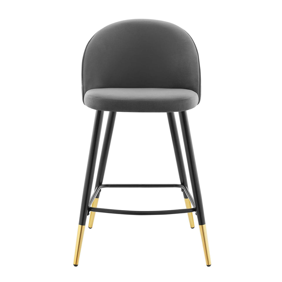 Cordial Performance Velvet Counter Stools Set of 2 by Modway
