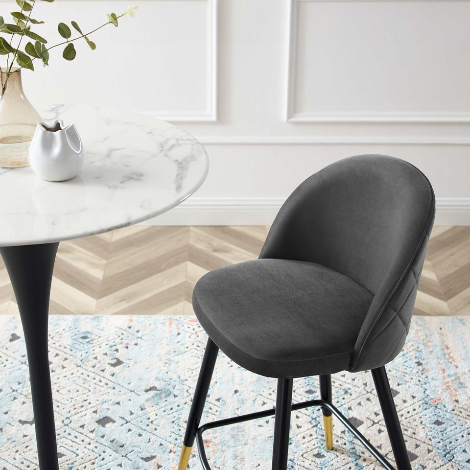Cordial Performance Velvet Counter Stools Set of 2 by Modway