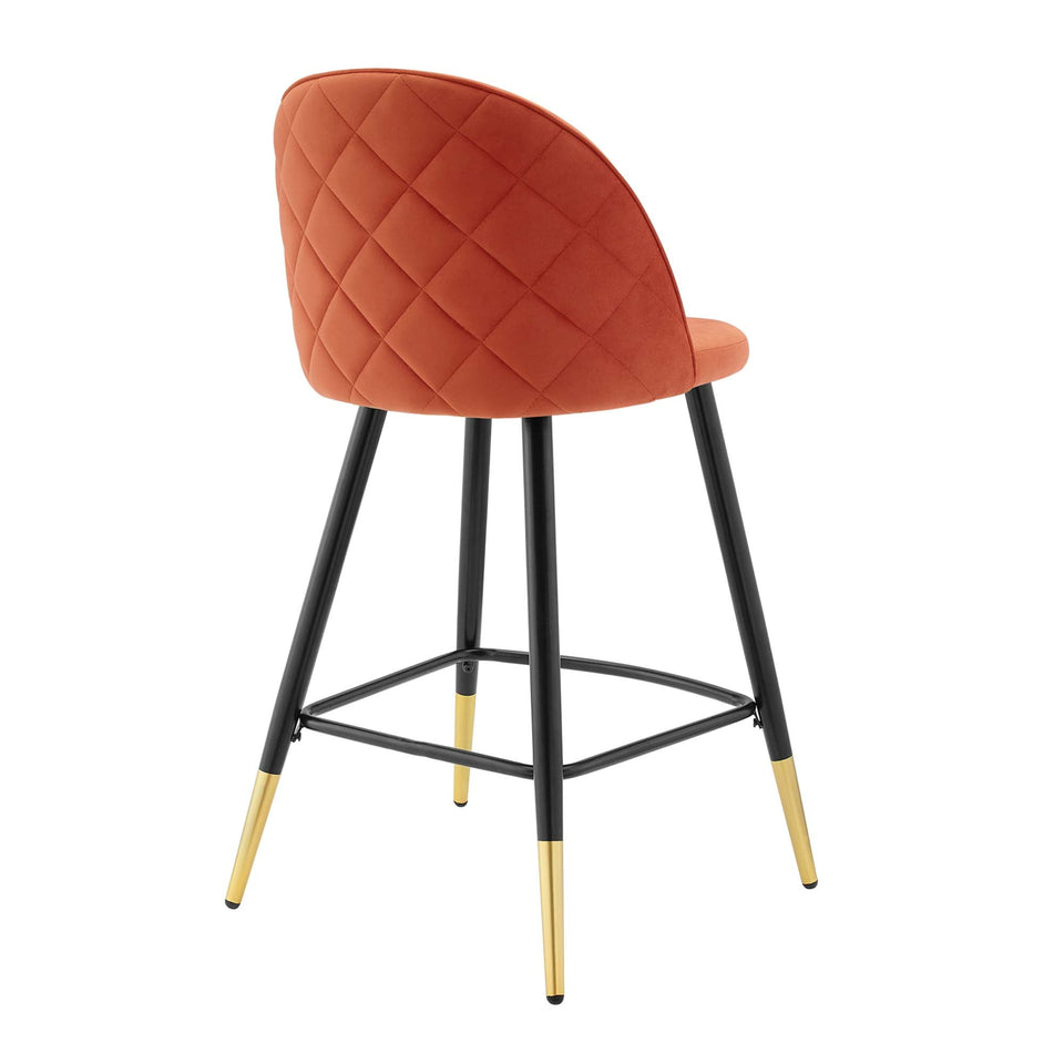 Cordial Performance Velvet Counter Stools Set of 2 by Modway