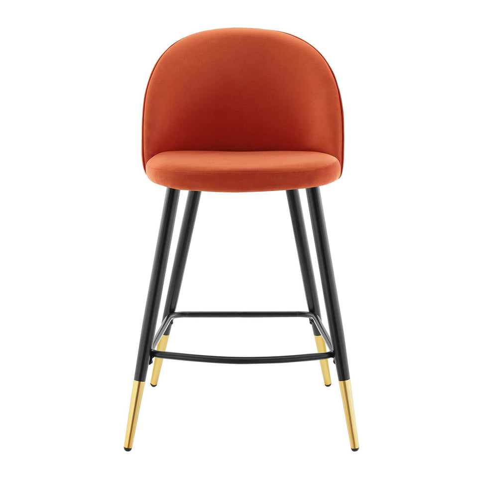 Cordial Performance Velvet Counter Stools Set of 2 by Modway