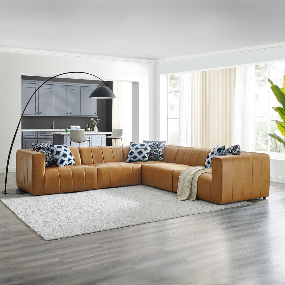 Bartlett 5-Piece Vegan Leather Sectional Sofa by Modway