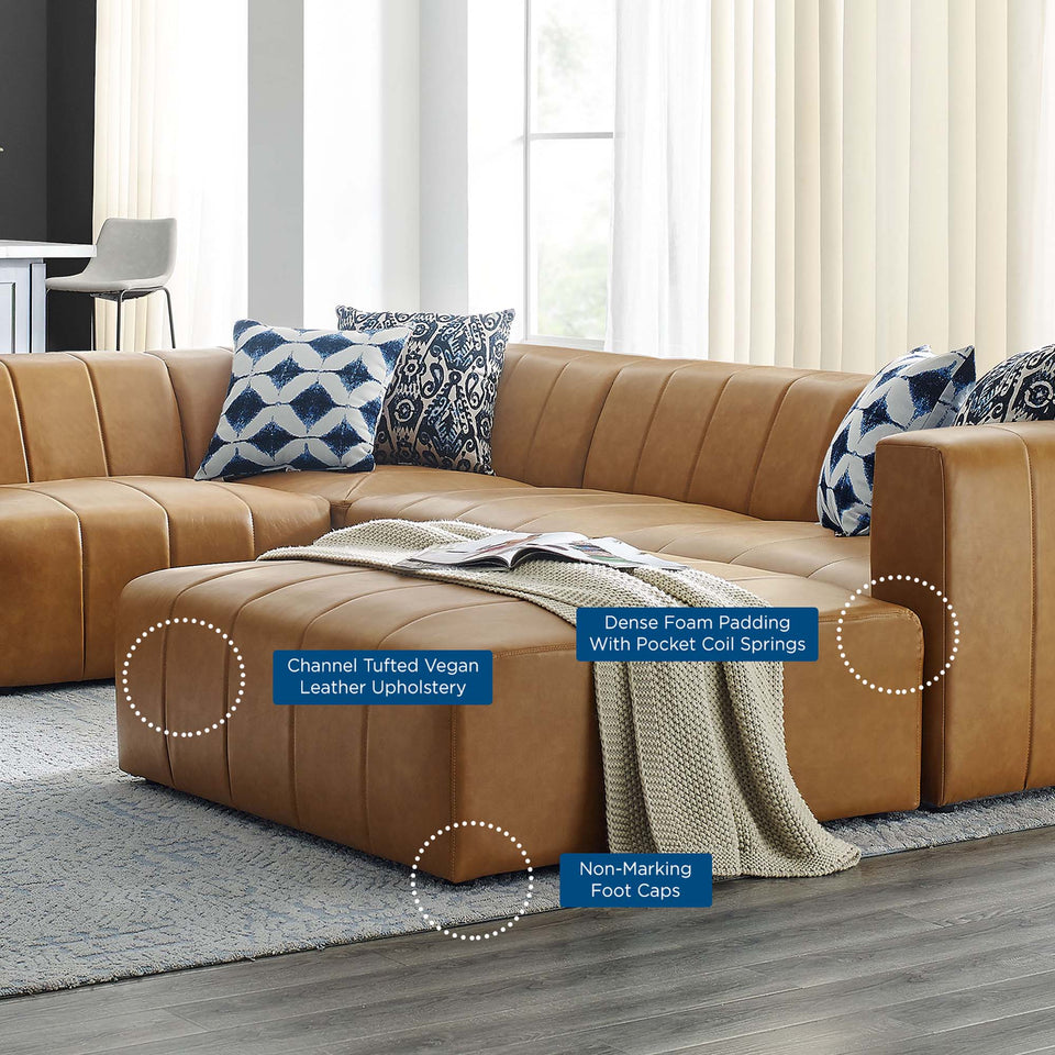 Bartlett 6-Piece Vegan Leather Sectional Sofa by Modway