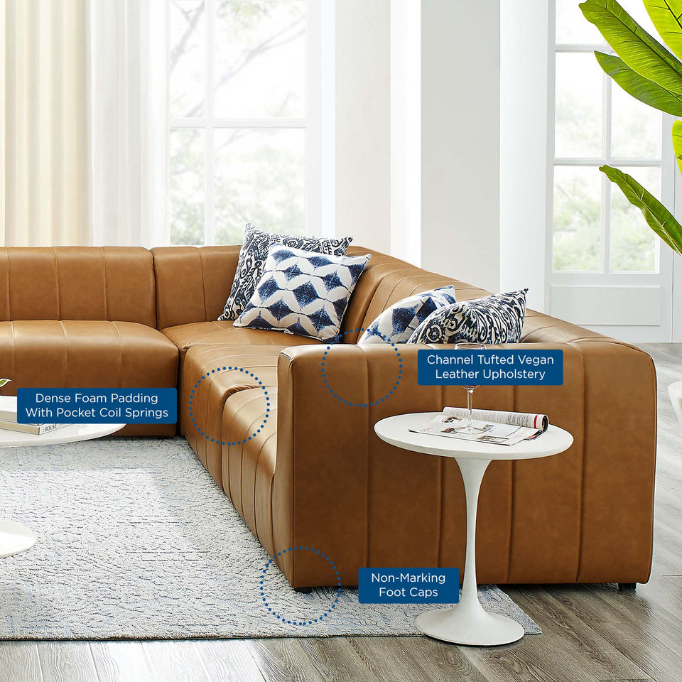 Bartlett 8-Piece Vegan Leather Sectional Sofa by Modway