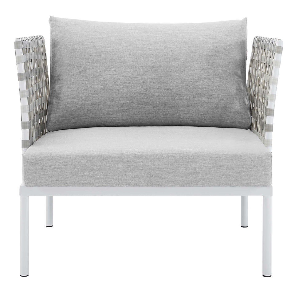 Harmony Sunbrella® Basket Weave Outdoor Patio Aluminum Armchair by Modway