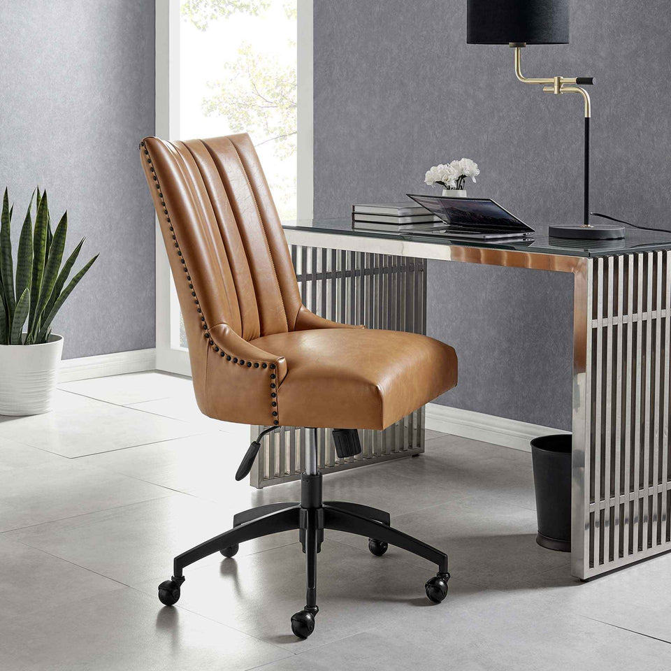 Empower Channel Tufted Vegan Leather Office Chair by Modway