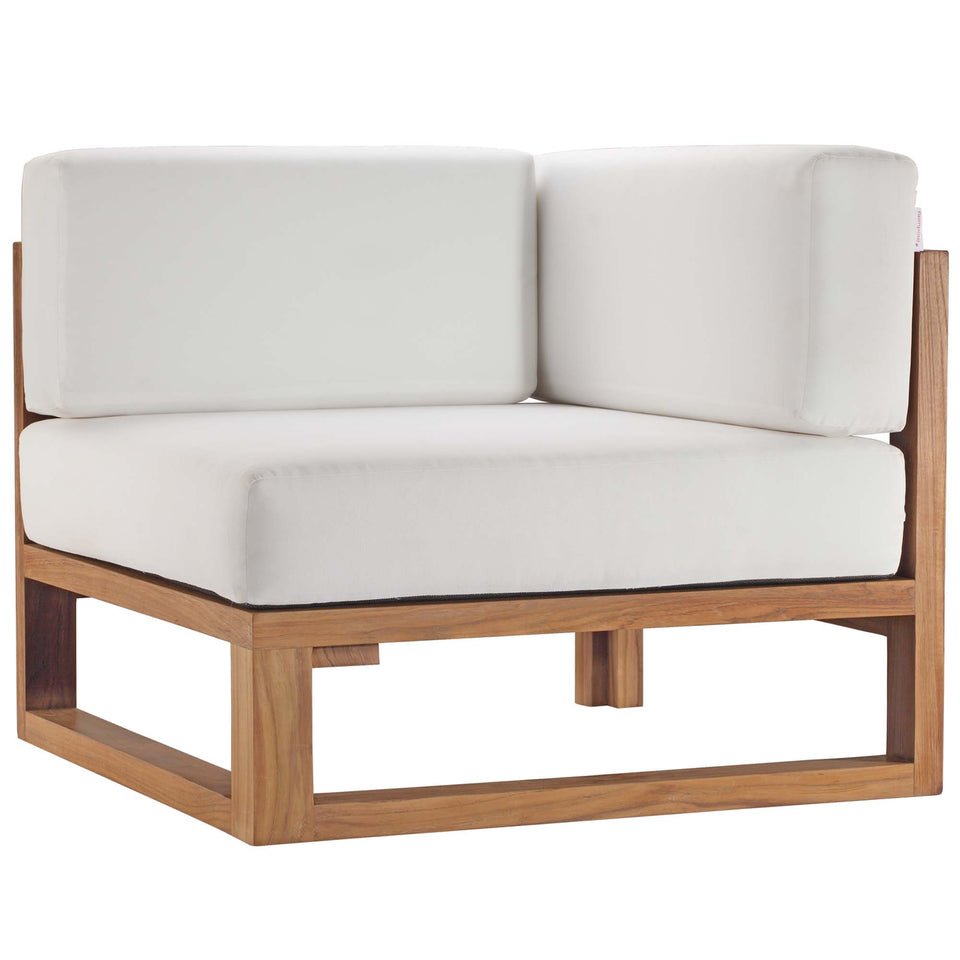 Upland 5-Piece Outdoor Patio Teak Wood Sectional Sofa Set by Modway
