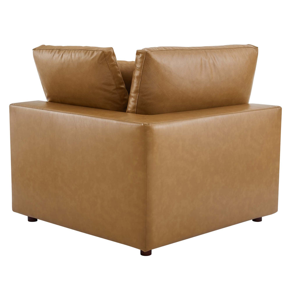 Commix Down Filled Overstuffed Vegan Leather Corner Chair by Modway