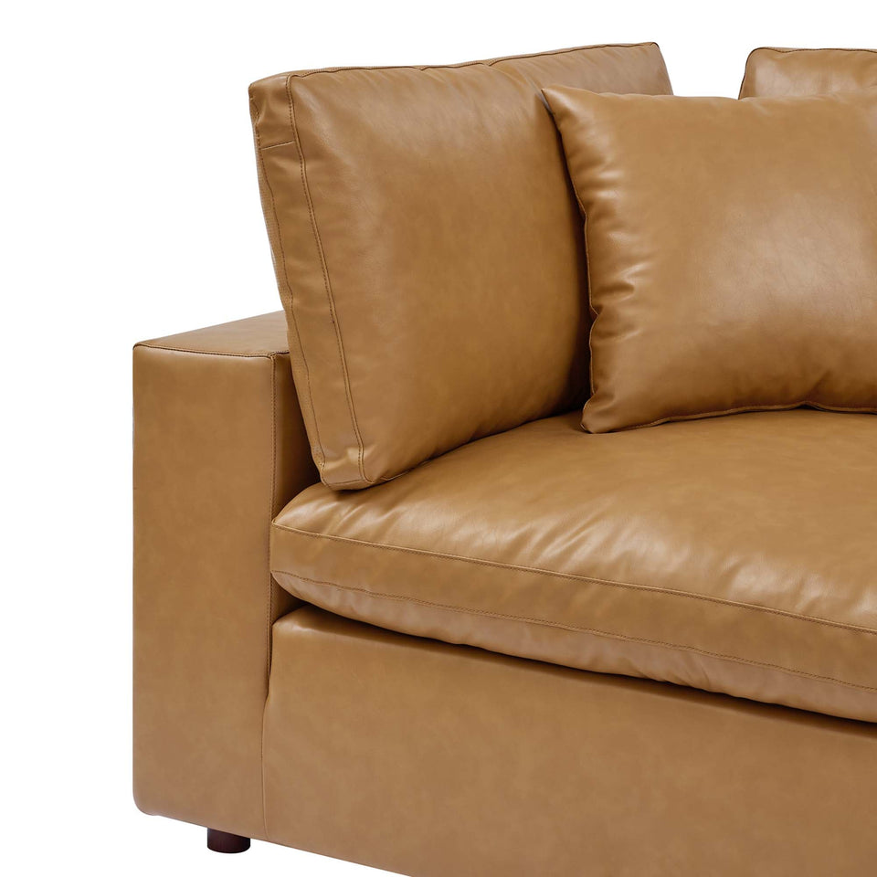 Commix Down Filled Overstuffed Vegan Leather Corner Chair by Modway