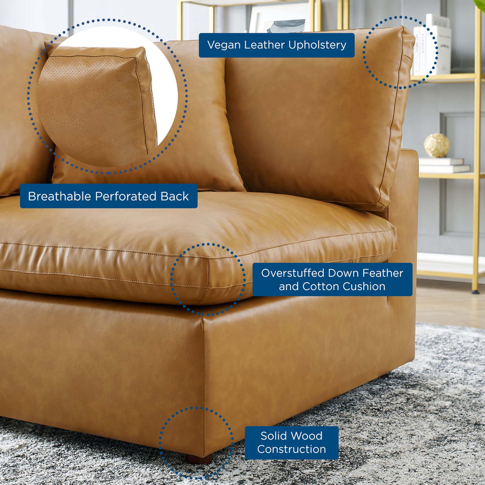 Commix Down Filled Overstuffed Vegan Leather Corner Chair by Modway
