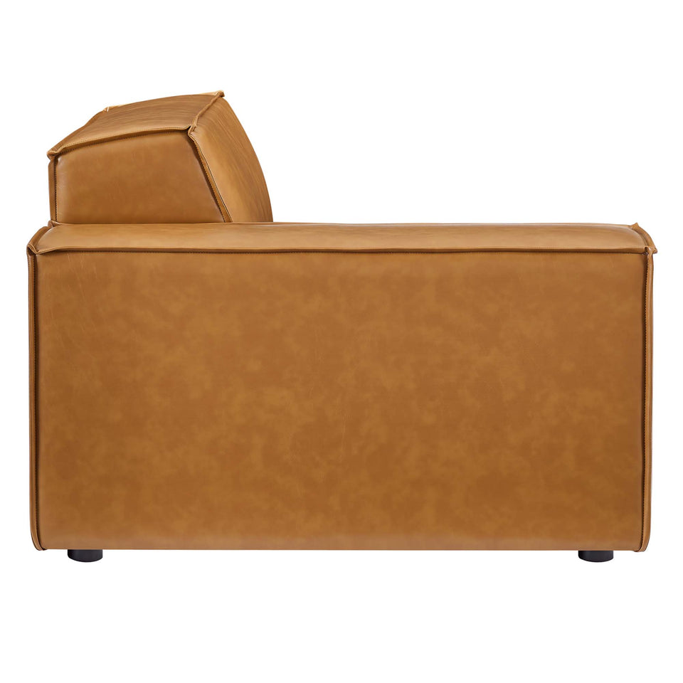Restore 3-Piece Vegan Leather Sofa by Modway