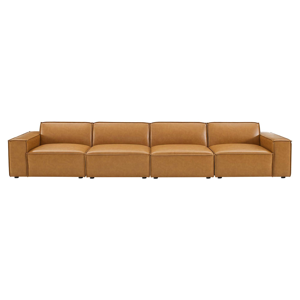 Restore 4-Piece Vegan Leather Sofa by Modway