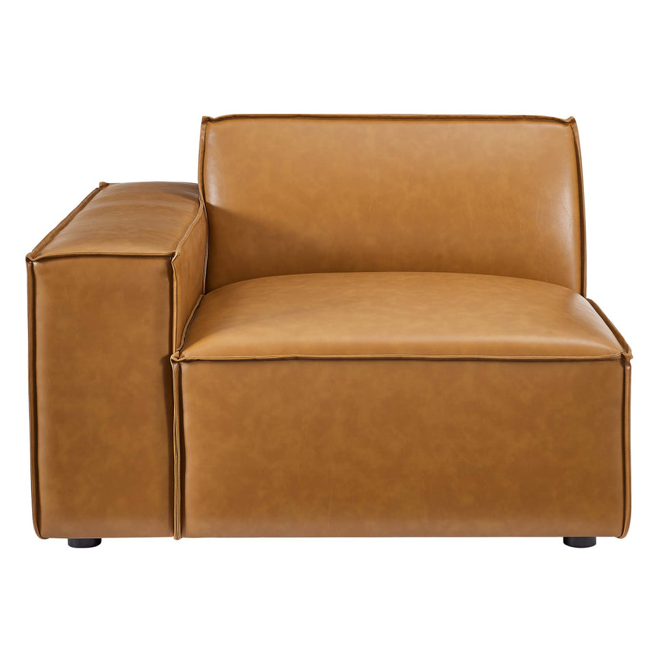 Restore 6-Piece Vegan Leather Sectional Sofa by Modway
